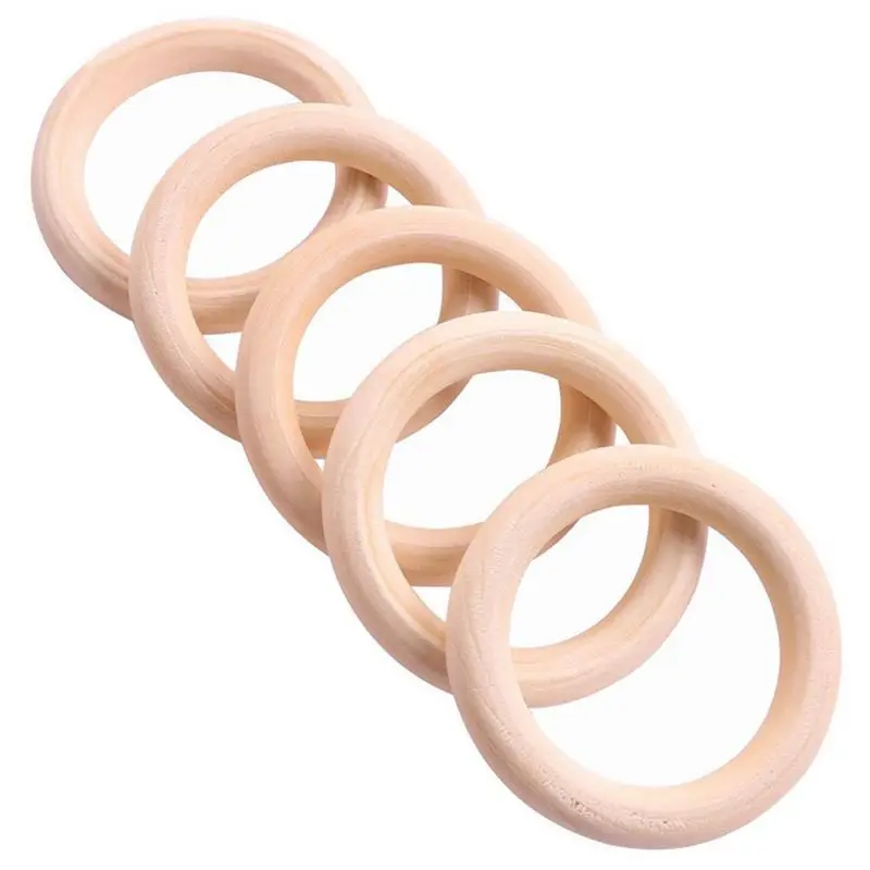 5x anillo de madera para manualidades arte y joyería DIY 30mm