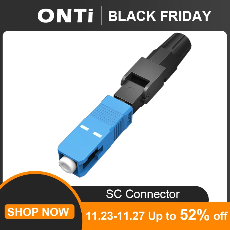 

ONTi 400pcs Embedded SC UPC Fiber Optic Fast Connector FTTH Single Mode Fiber Optic SC Quick Connector SC Adapter Field Assembly