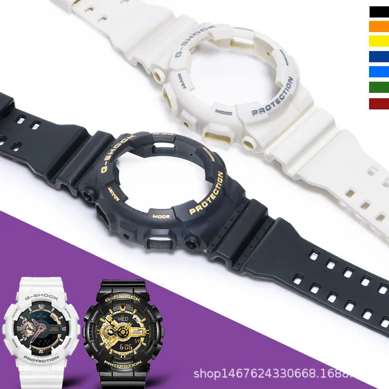 Совместим с ремешком Casio мужской ремень черный воин и золотой белый тигр Ga110