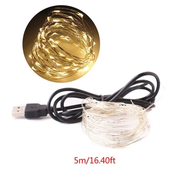 

5M 10M usb copper wire light string LED starry garden decorative light string