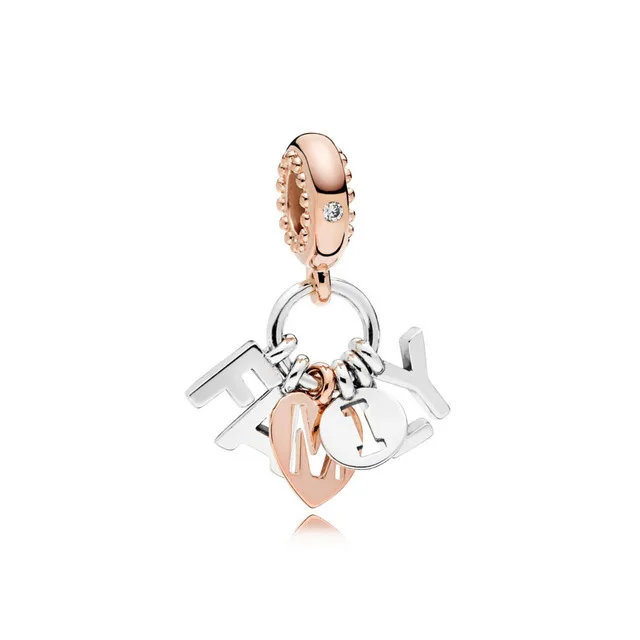 

Original Copy 2019 Mother'S Day Series 100% 925 Sterling Silver FAMILY Letters String Ornaments Free Package