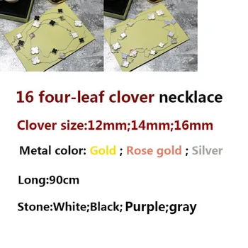 

16 Flower Necklace Personality Fashion Romantic Style Hot Jewelry Exquisite Four Leaf Clover Short Necklace Sweater Chain