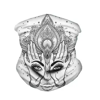 

HYCOOL Neck Balaclava Eye Beauty Printed Bandana Multi Function Magic Headband Bicycle Cycling Windproof Warmer Scarves Mask