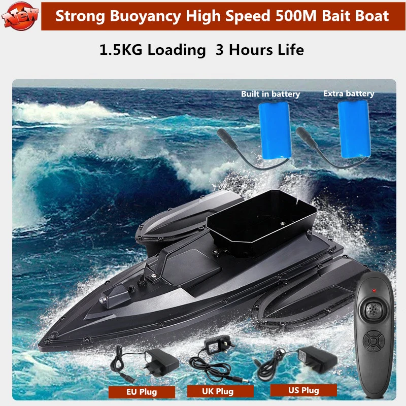 Strong Buoyancy Smart 500M Radio Control Fishing Boat Ship 2.4G 3 Hours Endurance Automatic Course Correction RC Bait Boat Ship Strong Buoyancy Smart 500M Radio Control Fishing Boat Ship 2.4G 3 Hours Endurance Automatic Course Correction RC Bait Boat Ship