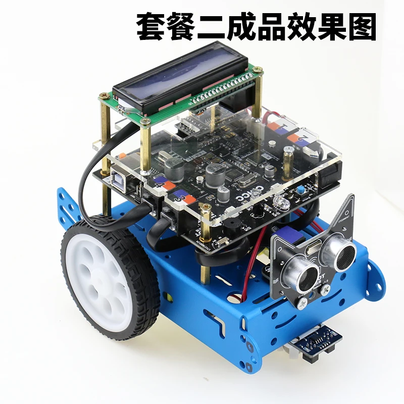 Bluetooth blue LCD RC робот игрушки Robo3 MIO паровой робот Bluetooth Mbot приложение для программирования царапин UNO бортовой робот пульт дистанционного управления робот образовательный подарок - Цвет: Bluetooth blue LCD