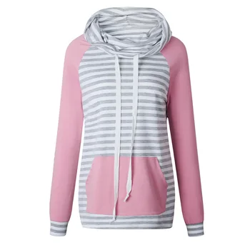 

Trendsetter Street dress Autumn Girl Pullovers Hoodeds Hat Streetwears Striped Women Fashion Sexy Tracksuit Hoodies Kpop MOOWNUC