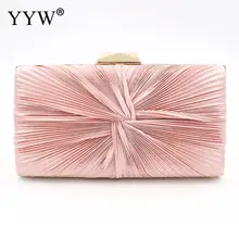 Женский вечерний клатч, женская сумка с рюшами, сумки на плечо, твердая поверхность, клатчи, элегантный, для банкета, свадьбы, кошелек, прямоугольная, розовая
