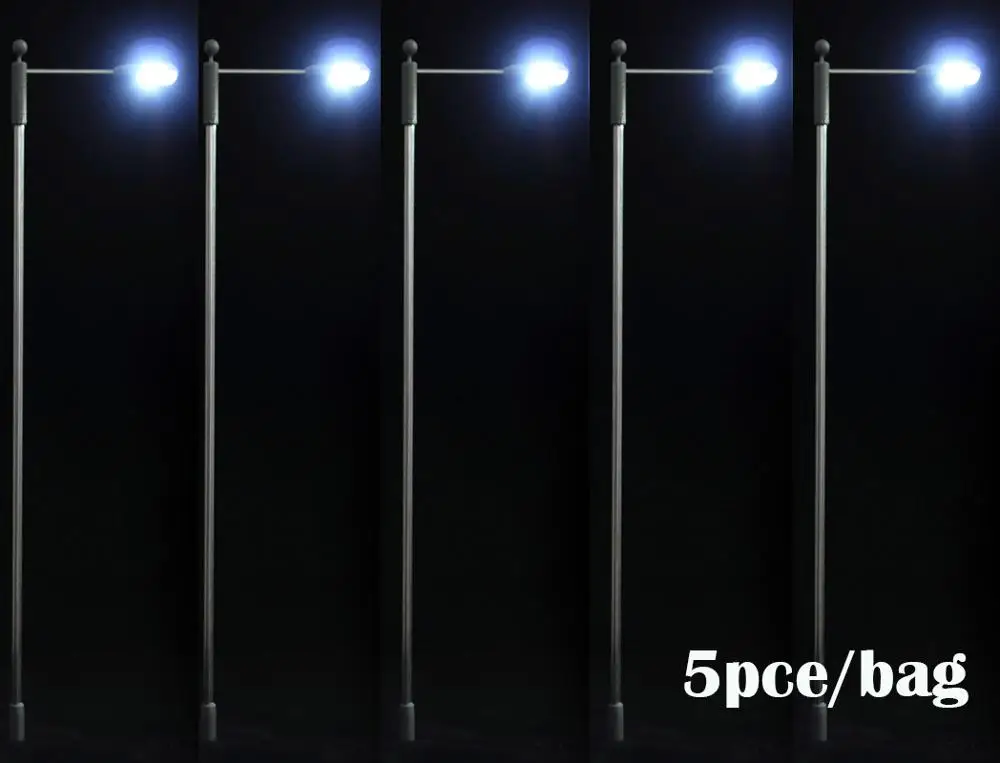 Миниатюрный металлический уличный светильник может издать свет. 1: 75-1:300 4-14 см высокий архитектурный песчан Пейзаж уличный светильник - Цвет: 11cm
