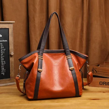 

European And American Women's Fashion Bag Large Capacity Single Shoulder Messenger Bag Simple Fashion Handbag Versatile Handbag