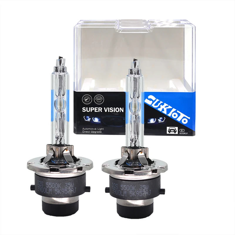 SUKIOTO 2PCS Original Xenon D2S HID Lamps 35W 55W D4S 5500K Car Headlight Bulb Metal Base Super Bright D2 D4 HID Xenon Light (4)