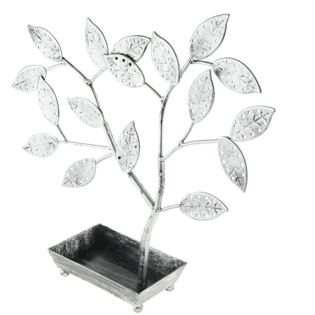 Earring Organizer Jewelry Tree Holder Display Rack Stand for 68 pair Stud Dangle Earrings Necklace