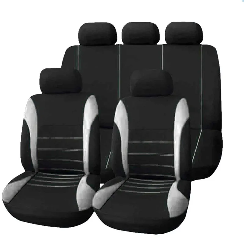 Серый Чехлы для автомобильных сидений DODGE JCUV jource caliber nitro intrepid stratus 2013 2012 2011 2010 2009 - Название цвета: Серый