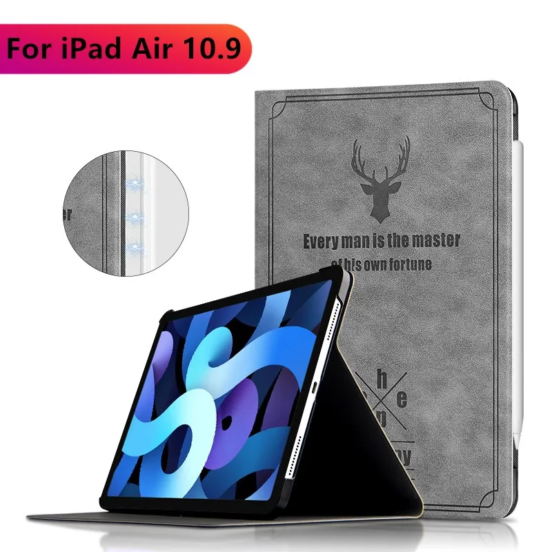 Чехол для iPad Air 4 2020 умный чехол из искусственной кожи подставка Apple ipad air 10 9 дюйма