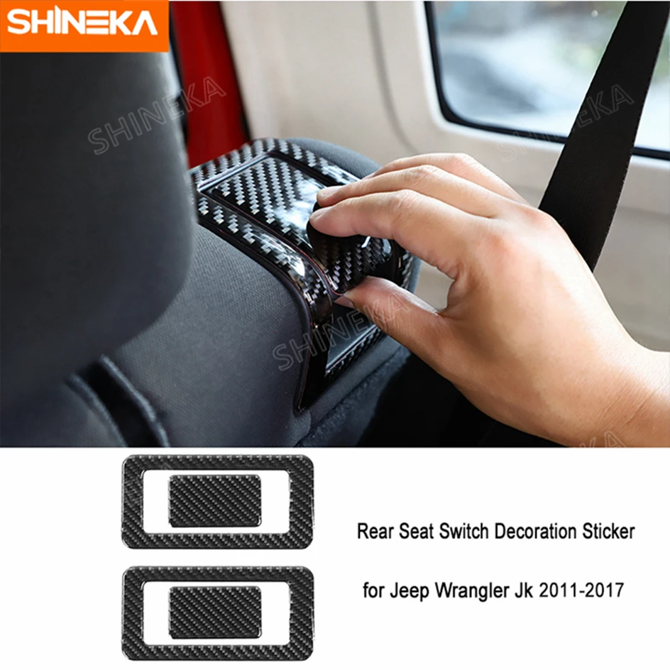 SHINEKA интерьерные молдинги для Jeep Wrangler JK 2007-, декоративные наклейки из углеродного волокна, комплект аксессуаров для Jeep Wrangler JK