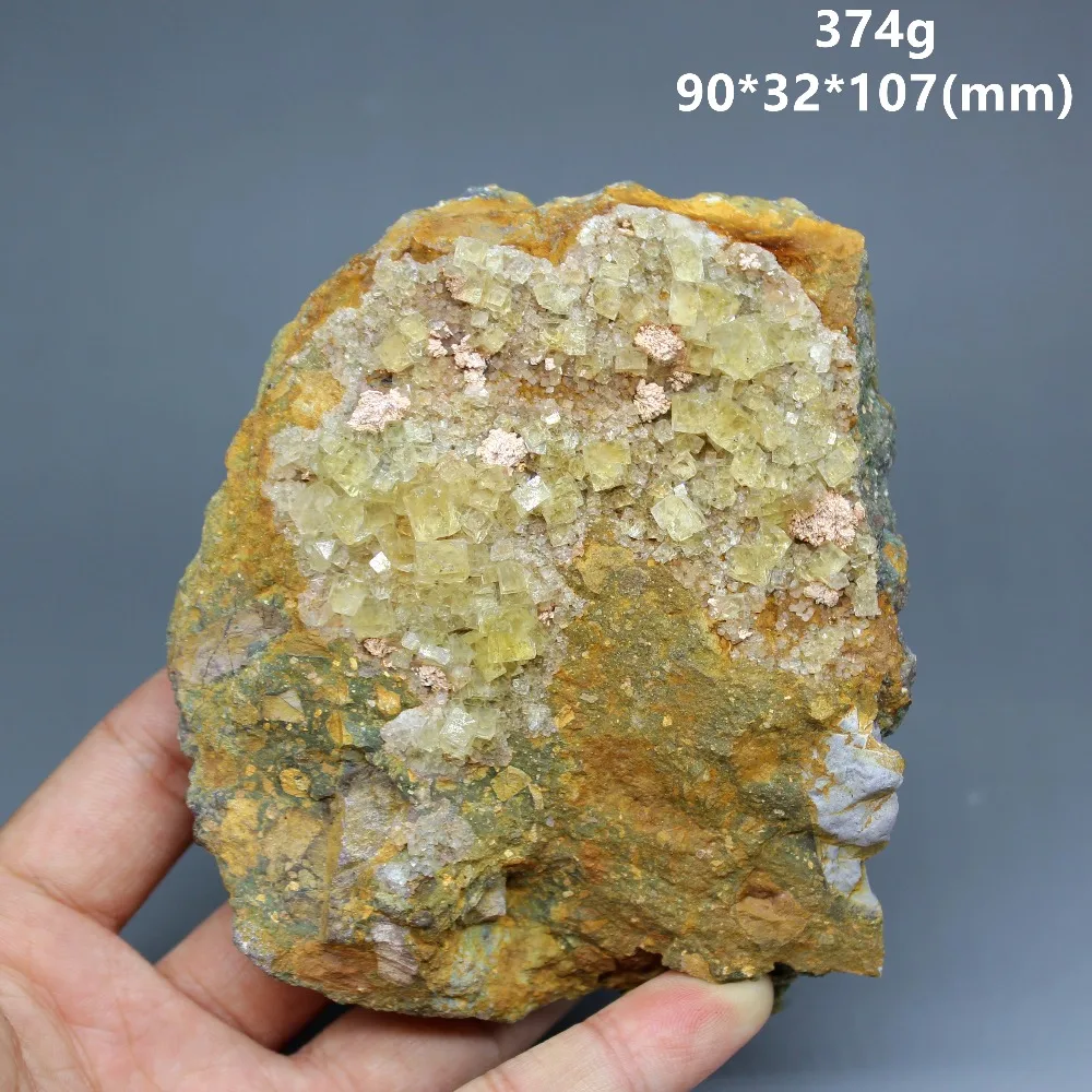 Rare! 100% Natural big yellow fluorite Cluster mineral specimens Stones and crystals Healing crystal