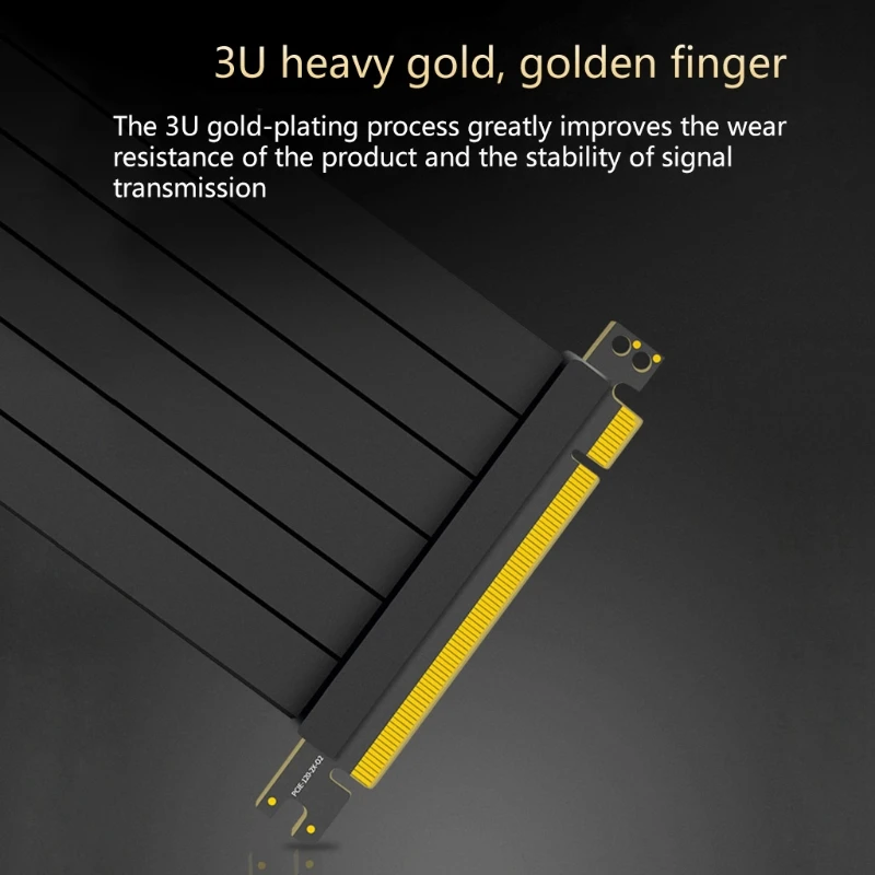 Full Speed 3.0 PCIe X16 Riser Cable - Shielded Graphics Card Extension for GPU with Antijam Technology Description Image.This Product Can Be Found With The Tag Names Computer Cables Connecting, Computer Peripherals, PC Hardware Cables Adapters, Riser cable graphics