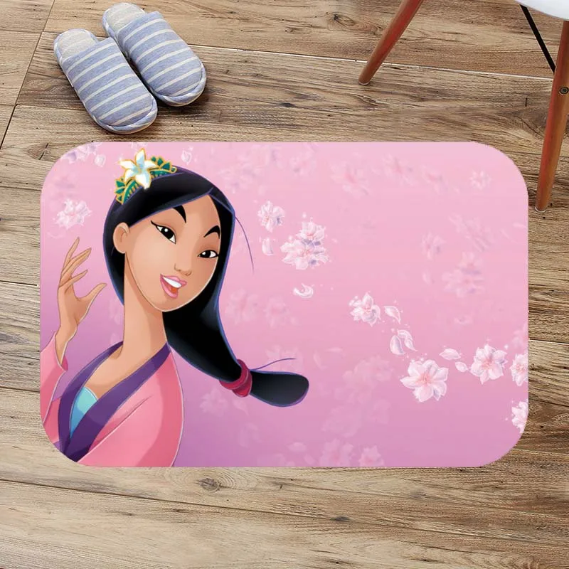 Mulan Pattern Door Mat Living Room Floor Carpet Soft Coral Fleece Rug Custom Doormat Anti-Slip Bathroom Bath | Дом и сад