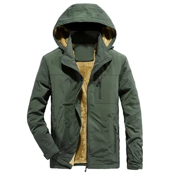 

Warm Outwear Spring Autumn Mens Casual Thicken Hoodie Jacket Men Waterproof Clothes Men's Windbreaker Coat Male OutwearJGH5