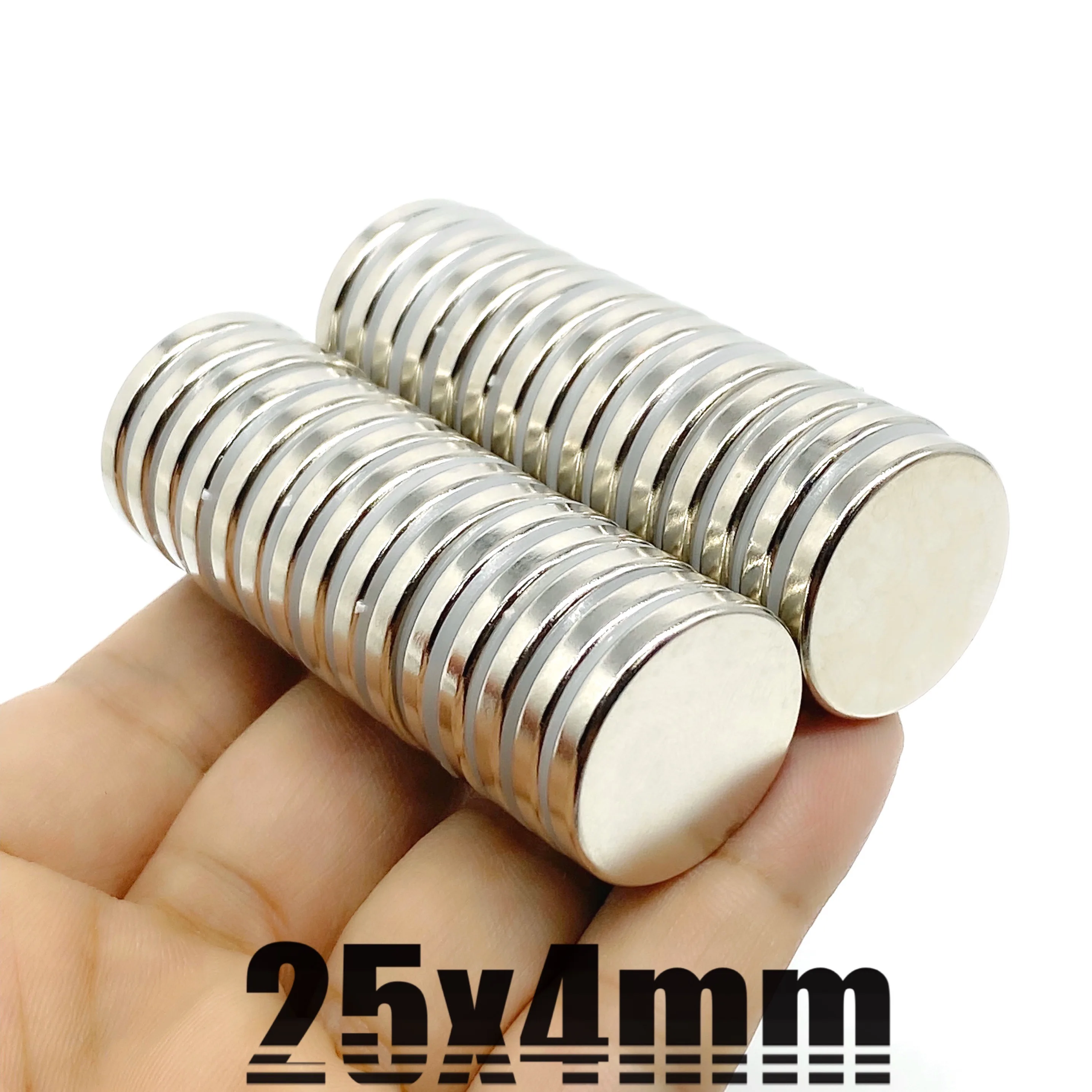 Ímã de neodímio 25x4, ímã de 25mm x 4mm n35 ndfeb, disco imanes magnético permanente forte super forte 25*4mm, 2/5/10/20 peças