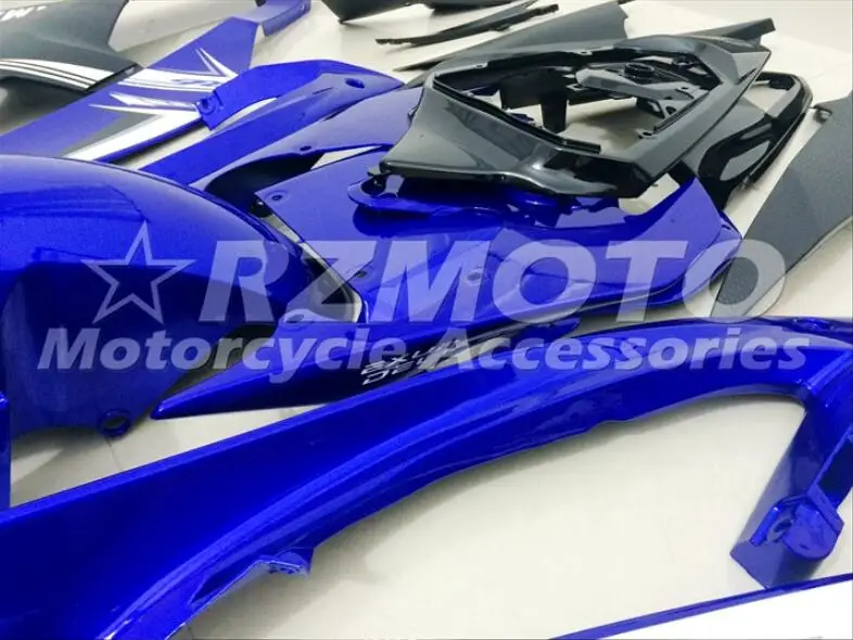 4 подарки набор впрыскивателей Мотоцикл Обтекатели Fit для YAMAHA YZF-R6-600 2008- 08-16 обтекатель КУЗОВ комплект цвет синий, черный; Большие размеры 34–43 хорошее