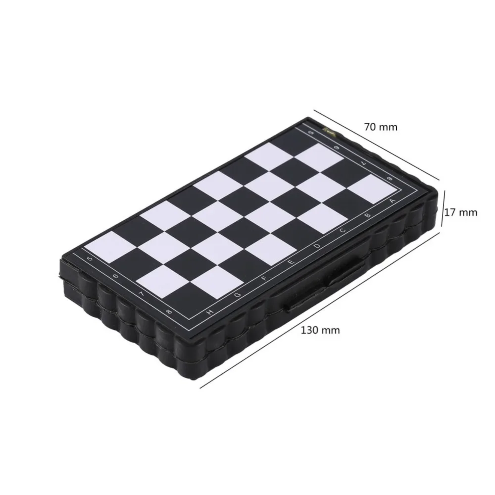 1set Mini Chess Folding Magnetic Plastic Chessboard Board Game Portable Kid Toy 