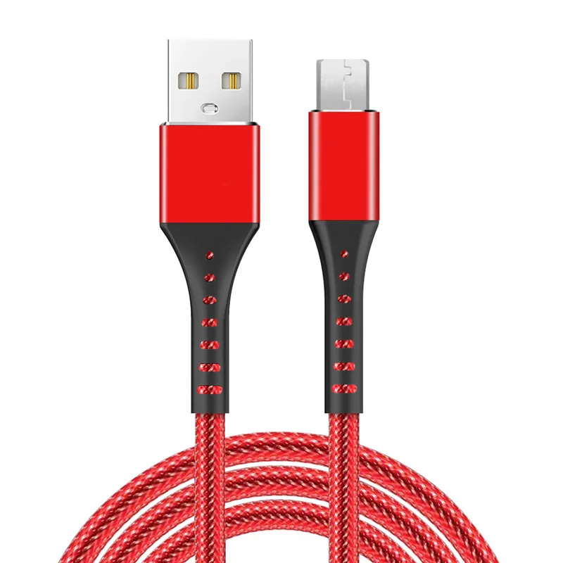 Micro USB кабель передачи данных для быстрой зарядки для samsung S6 S7 Xiaomi Redmi Note 5 Pro Honor планшет Android, телефон Micro зарядное устройство Шнур - Цвет: Красный