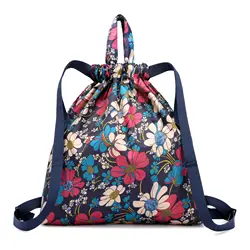 Ougger большая Повседневная складная дорожная сумка рюкзак для мамы Синий нейлон большой емкости Мода Мультфильм Печать Сумки