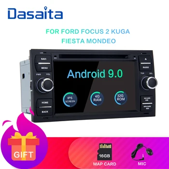

Dasaita 7" Android 10.0 2 Din Car Multimedia for Ford Focus 2 Mondeo Kuga Fiesta 2003 2004 2005 2006 2007 Autoradio with DVD