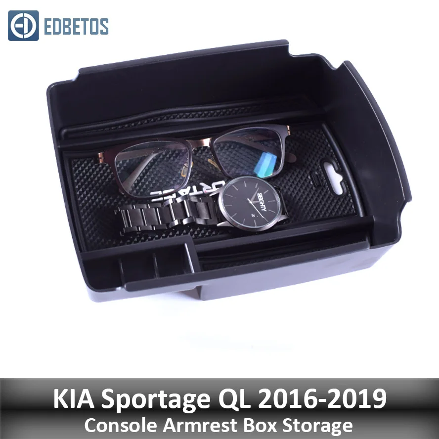 Подлокотник вторичный бардачок для KIA Sportage KX5 QL AT LHD- центральная консоль Органайзер лоток-Sportage укладка аккуратный