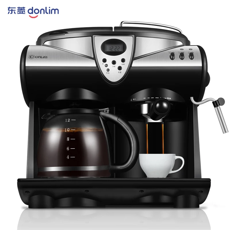 

American Coffee Machine Maker Drip Cafe American Italian 2 In 1 Espresso Machine Semi Automatic 20Bar Pump Pressure 1850W 220V
