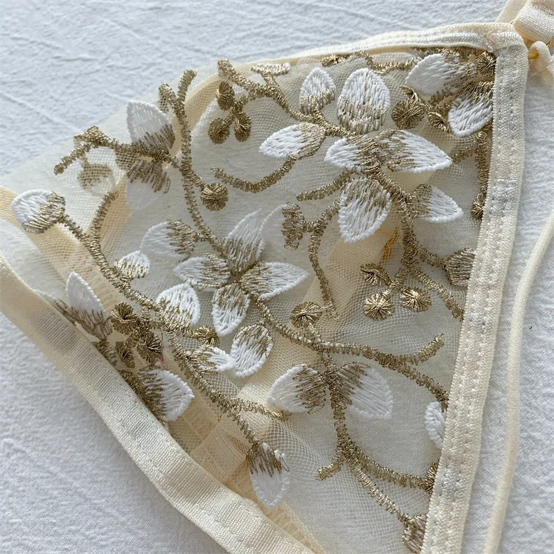 Set reggiseno in pizzo da donna, intimo senza cuciture, gilet senza schienale, bralette sexy Lierie, reggiseno e slip ultrasottili da donna_voghion.com