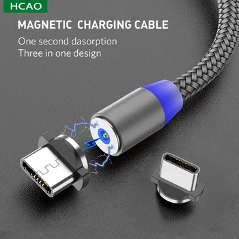 

Magnetic USB Cable Micro For Xiaomi 10 Redmi K20 Pro For iPhone 11 For Samsung Android Fast Charging Magnet Type C Cable Type C
