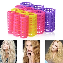 12 шт. пластиковые DIY Волшебные Спиральные бигуди, не нагреваются, не зажимаются, ролик для волос, для укладки волос, портативный парикмахерский инструмент, домашний бигуди