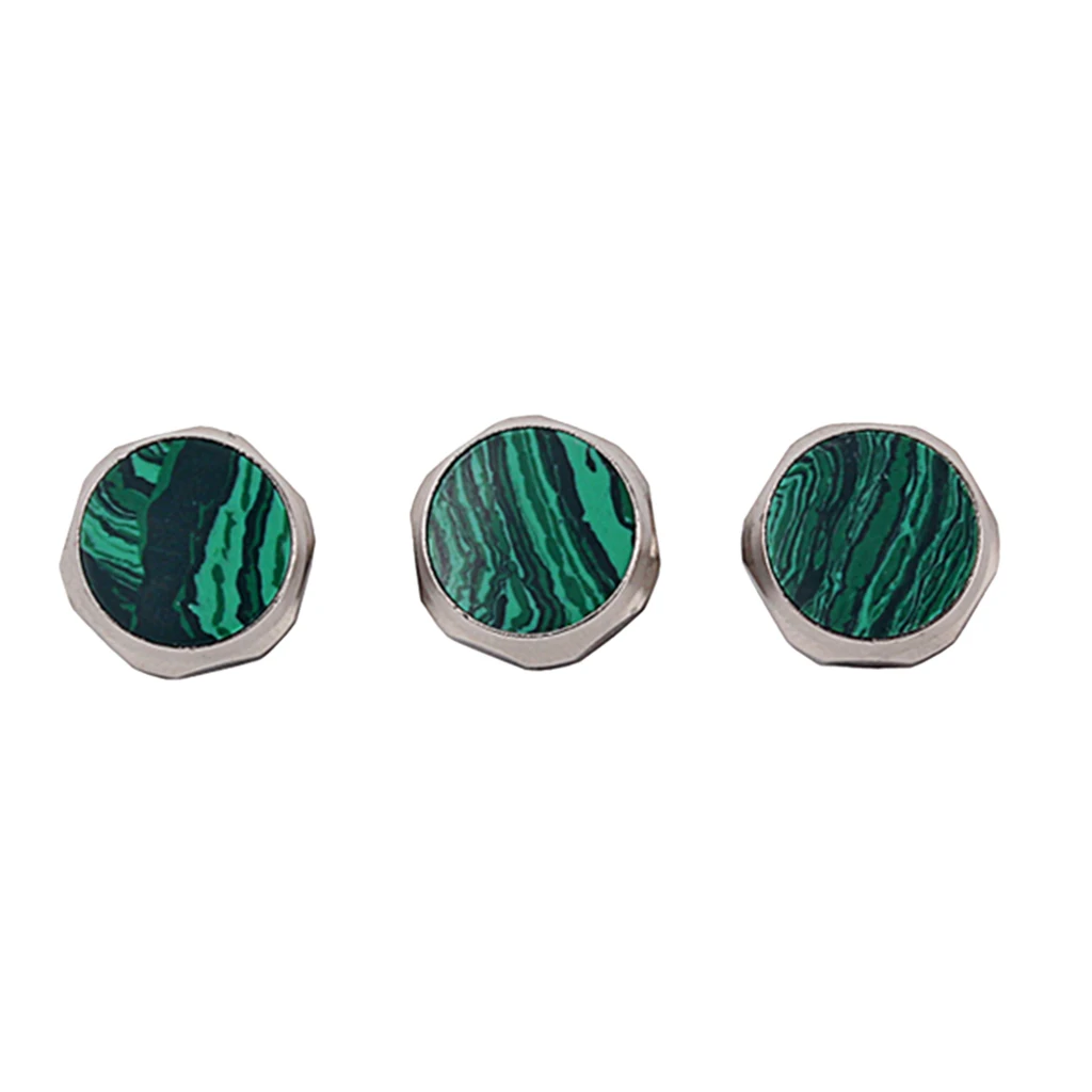 

3Pcs Trumpets Finger Buttons In Cooper / Malachite Parts Needed For Replacement