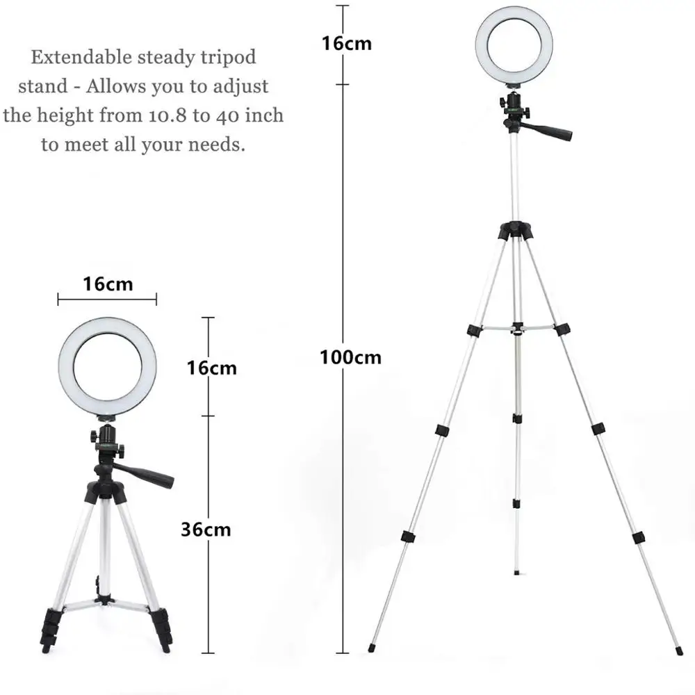  Led Light Ring For Selfie Lamp Ring Light Tripod With Lamp Photography Lighting For Youtube Holder  - 4000289281029