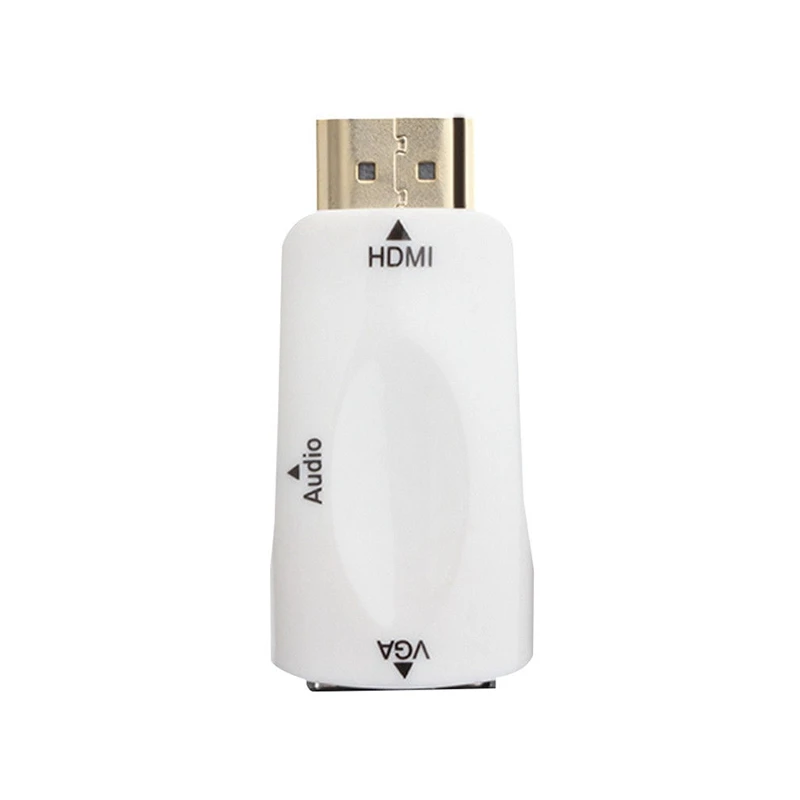 Адаптер 1080P HDMI Male VGA Female конвертер видео 3 5 мм кабель аудиовыхода горячий белый| |