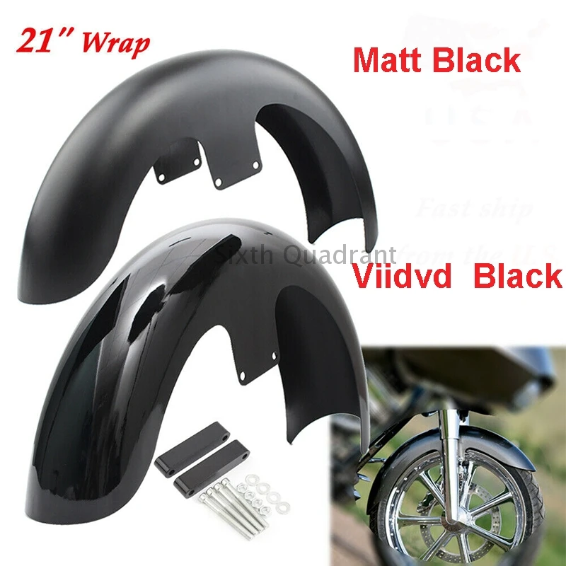 

Motorcycle 21" Wrap Front Fender Mudguard Tire Hugger Splash Guard For Harley touring Electra Glide Road Glide Street Glide CVO