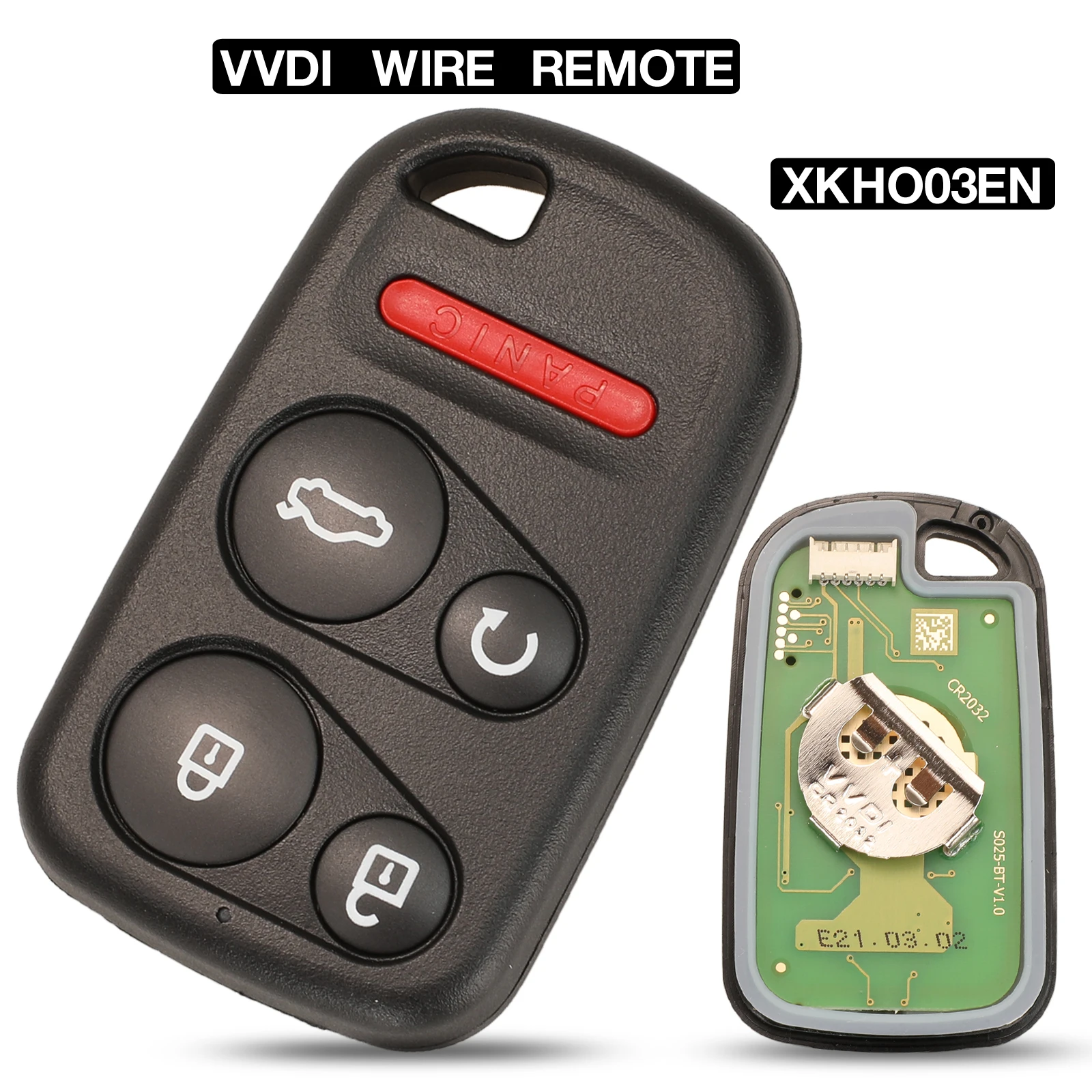 

jingyuqin 5 Buttons PN:XKHO03EN Xhorse VVDI Wired Universal Super Remote Key For VVDI2 Key Tool With Remote Start & Trunk Button