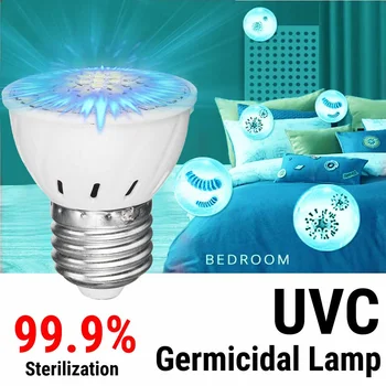 

5W 72 LEDs UVC Germicidal Lamp Disinfection UV Ultraviolet Ozone Disinfection E27 GU10 LED Corn Light Bulb AC110V / 220V