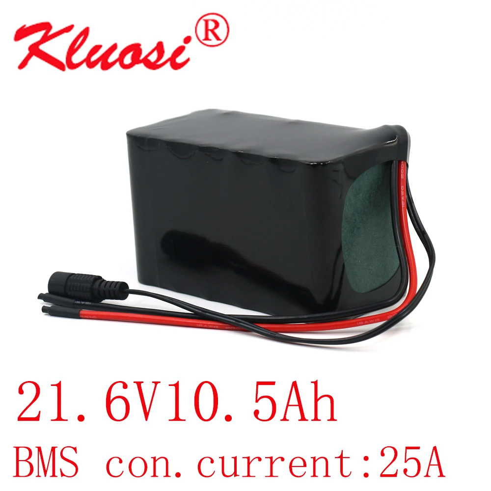 KLUOSI 24V 10.5Ah 21 6 V 10Ah 6S3P 25 2 литиевая Батарея пакет для электрического велосипеда фара