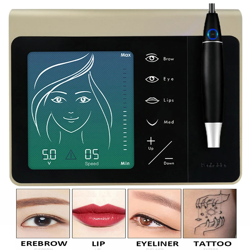 

Professional Electric Semi-Permanent Makeup Machine Touch Screen Tattoo Microblading Pen For Eyebrow Lip Eyeliner MTS Therapy