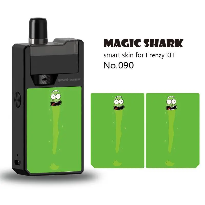 Магическая Акула 2.5D стерео Флаг США Звездное небо Dragon Ball Рик и Морти Vape наклейка чехол пленка чехол для кожи для Frenzy KIT - Цвет: 090
