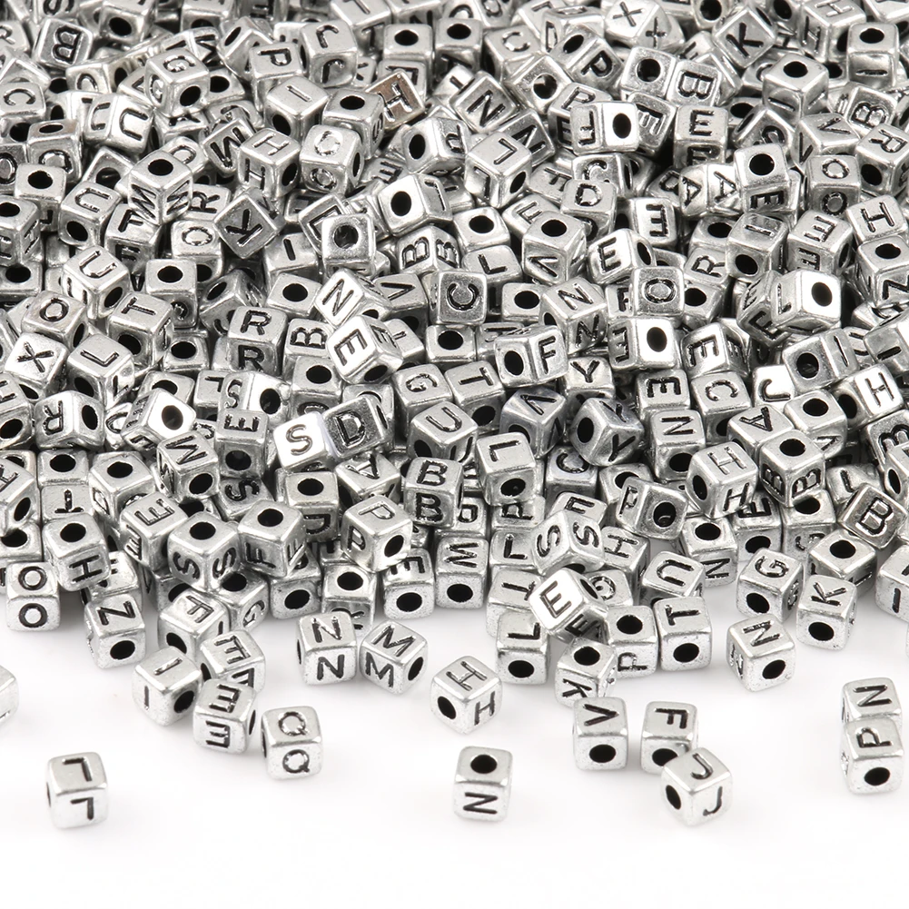 Sterling Silver Square Beads for Jewelry Making Alphabet Letter O