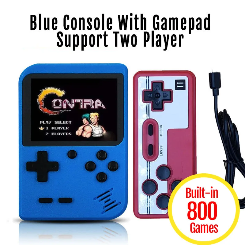 Blue Add Gamepad Новая игровая консоль 3,0 дюймов 8 бит Встроенный 800 FC классические игры ретро мини карманный портативный игровой плеер - Цвет: Blue Add Gamepad