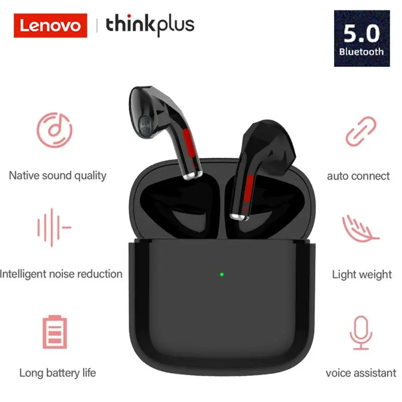 

2020 Lenovo Thinkplus TW50 Wireless Bluetooth Earphones Blue tooth 5.0 Wireless Headset HiFi Sound Touch Control Noise Reduction