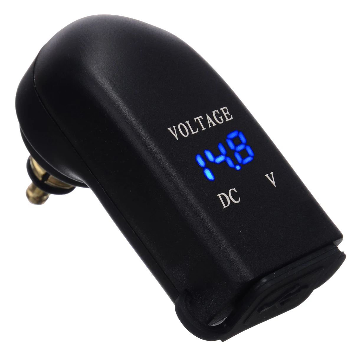 Blue Light 4.8A Dual USB Motorcycle Charger Hella DIN Socket To USB Adapter For BMW Moto Charger LED Voltmeter USB Charger