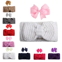 Новинка, комплект из 2 предметов,, Товары для малышей, очень милый бант, комбинация для малышей, богемный воротник, повязка для волос, 8 цветов