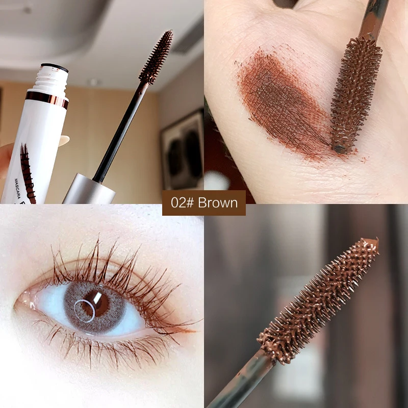 

4 Color HANRU Curled Lashes Mascara Curling Volume Express Waterproof Liquid Rime Eye Lashes Brush Beauty Makeup TSLM1
