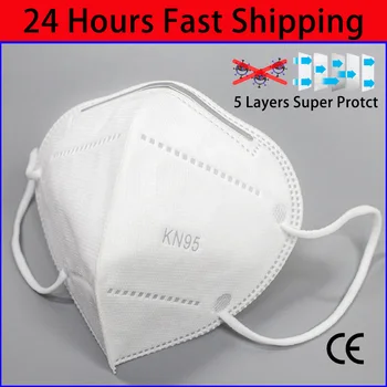 

10Pcs 5-Layer Strong Protective Face Mask Respirator Reusable Breathable 95% Filtration Mouth Masks Masque Mascarillas Maske