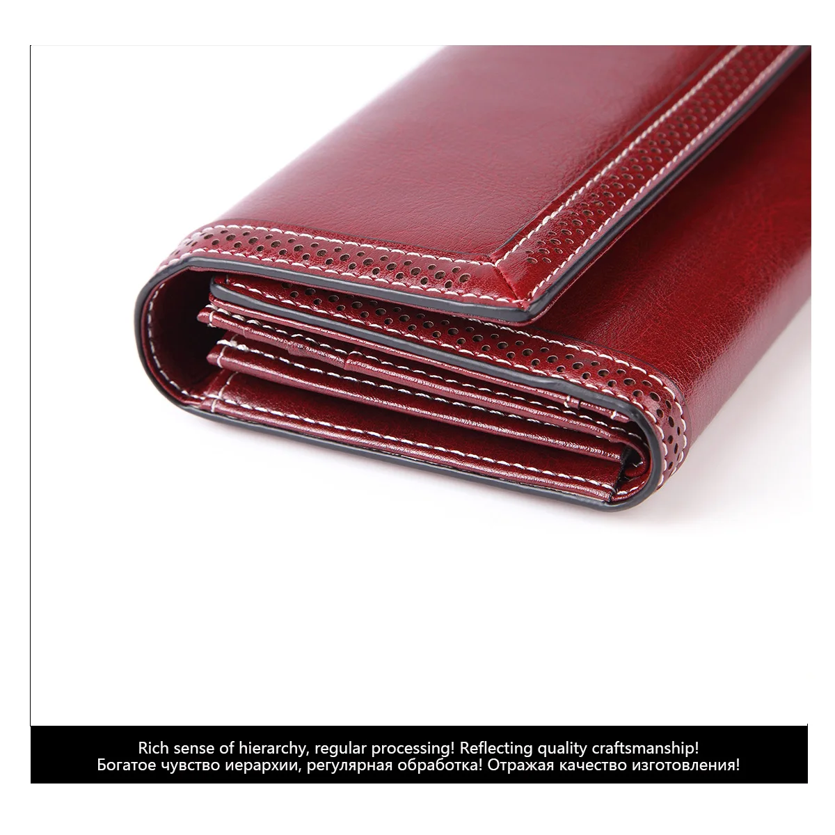 2022 Leather Women Wallets Name Engraving Genuine Leather Female Wallets Classic High Quality Fashion Photo Holder Women Purse